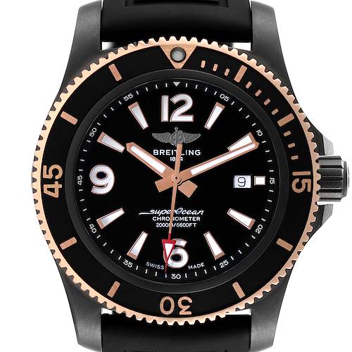 Photo of NOT FOR SALE Breitling Superocean II Black Steel Rose Gold Mens Watch U17368 Box Card PARTIAL PAYMENT